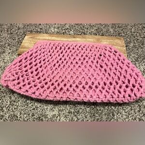 a new day Rose Pink Crochet Card & Key Zip Pouch